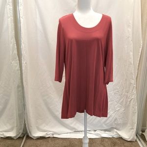 Peruvian Connection Coral Knit Tunic